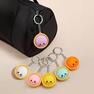 Kawaii Bao Bun Dumpling Steamer Keychain