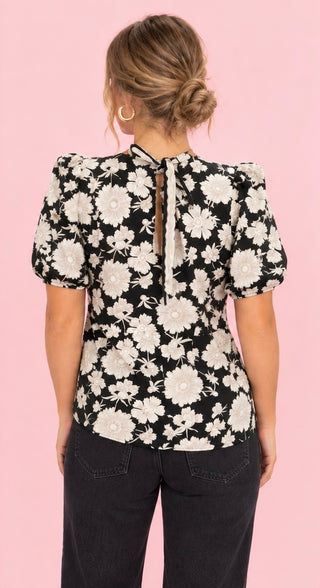 Floral Puff Sleeve Blouse