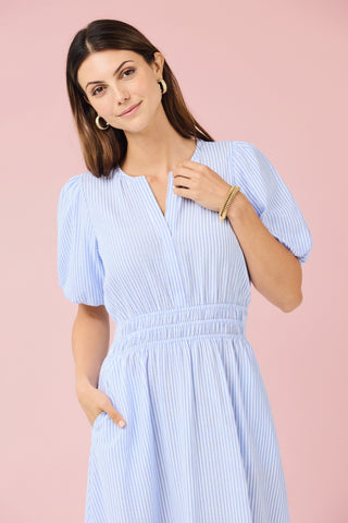 Smocked Waist Tiered Midi Dress