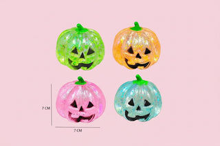 Glitter Halloween Jack-O’-Lantern Pumpkin Squishy Sensory Toy