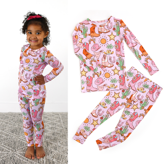 Lainey TWO PIECE - NO BUTTON Bamboo Western Toddler Outfit