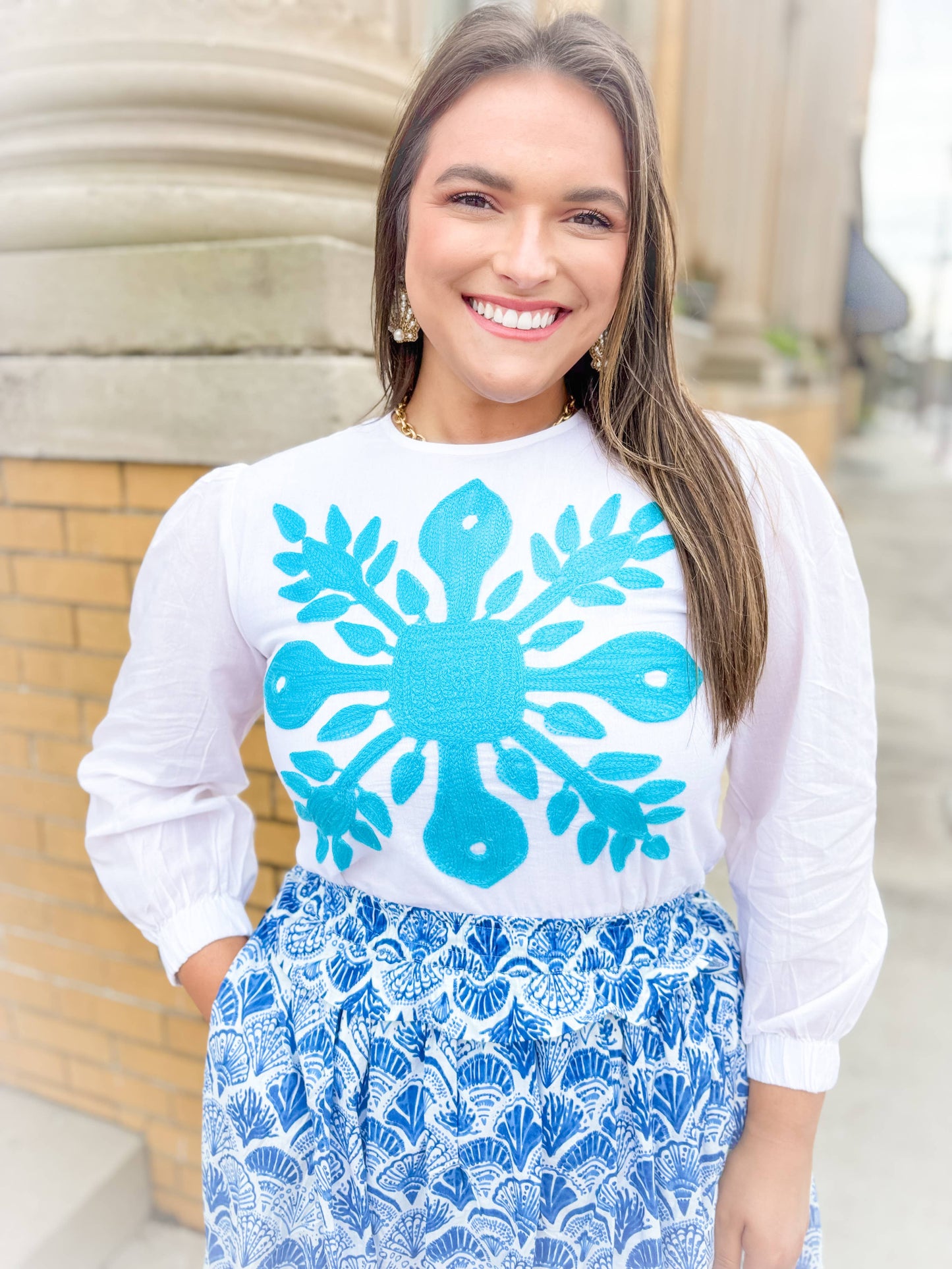 Calico Scallop | Ruffle Maxi Skirt 