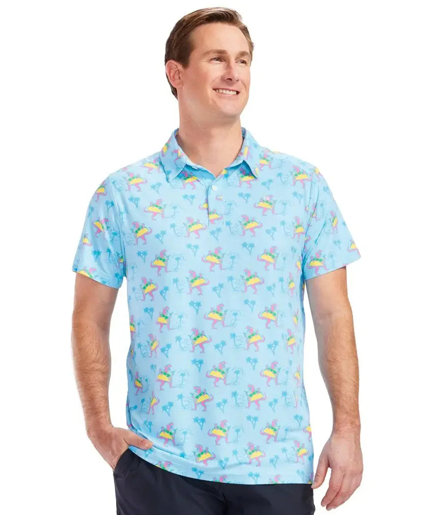 Tacosaurus Golf Polo Shirt - Men's Funny Golf Apparel
