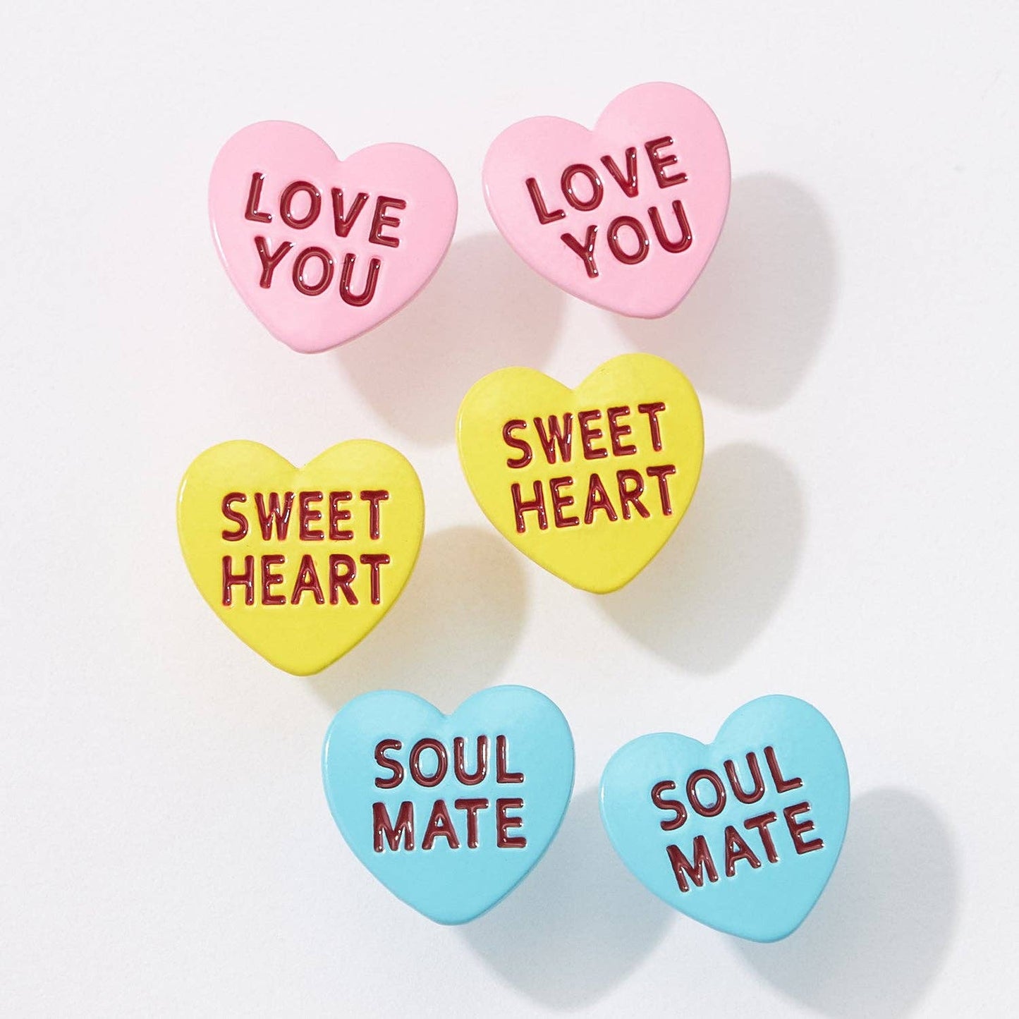 Candy Heart Post Earrings
