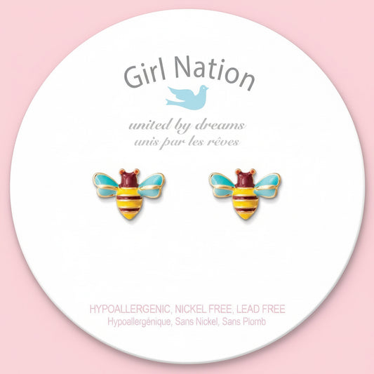 Buzzing Bee Cutie Stud Earrings