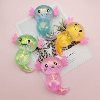 Maltose Glitter Axolotl Sensory Squishy Toy