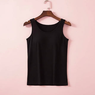 Women's Soft Built-In Bra Scoop Neck Tank Top