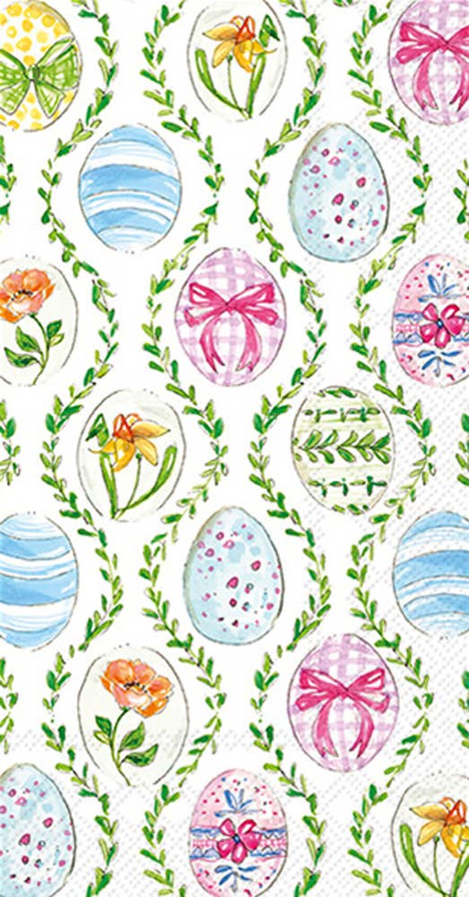 Paper Guest Towels 18 ct, Easter Bunny Eggs Rosanne Beck