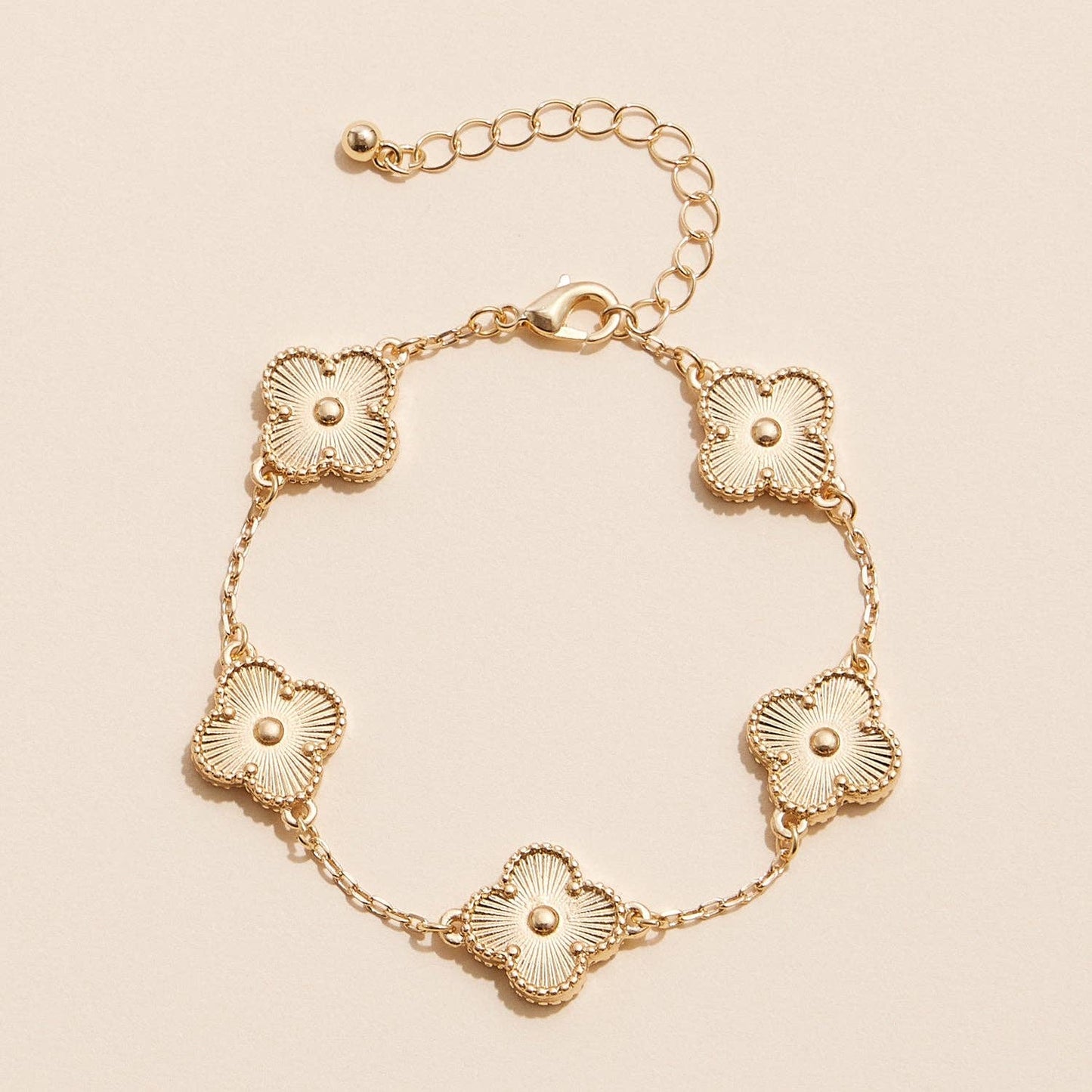 Colorful Shell Charm Bracelet with Gold Detailing