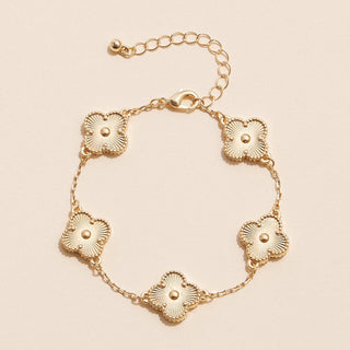 Colorful Shell Charm Bracelet with Gold Detailing