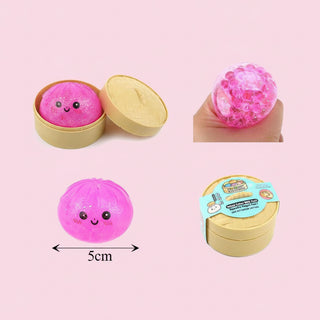 Glitter Bead Mystery Dumpling Bun Squishy Toy