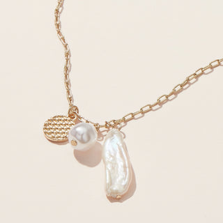 Multi Charm Freshwater Pearl Necklace