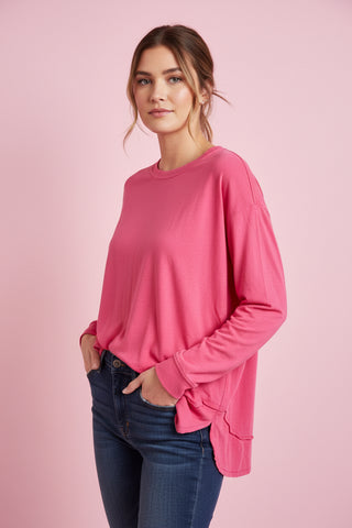 Everyday Cozy Oversized Long Sleeve Tee