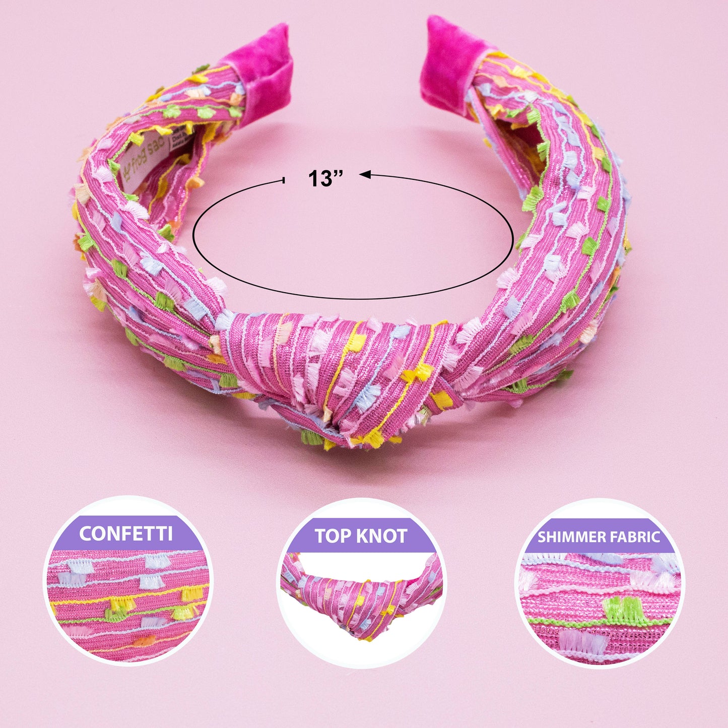 Kids Knot Headband - Confetti Hair Accessories for Girls