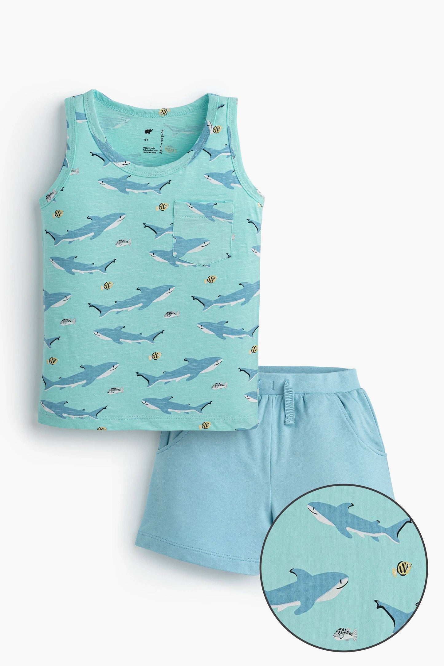 Swimming with Sharks Sunshine Tank Top + Pocket Short Set