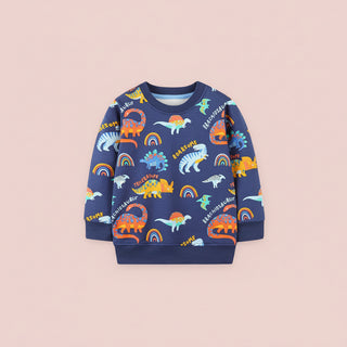 Kids Cartoon Print Sweatshirt Casual Long Sleeve Top