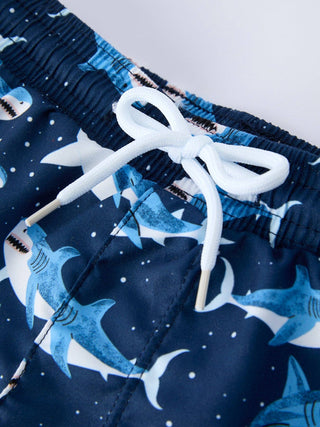 Boys’ Blue Shark Long-Sleeve Rashguard Set