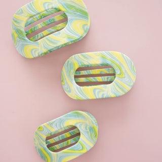 By the Sea Shore | Large | Flat Round Hair Clip
