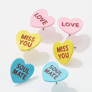Candy Heart Post Earrings