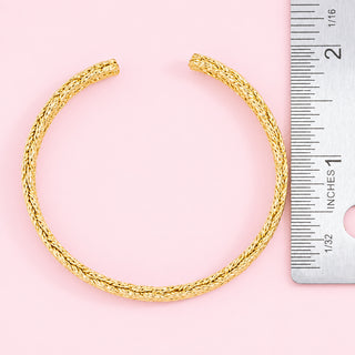 Braided Rope Weave Cuff Bracelet