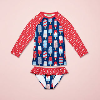 Girls’ Popsicle Long-Sleeve Rashguard Set