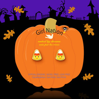 Girl Nation Candy Corn Cutie Enamel Stud Earrings