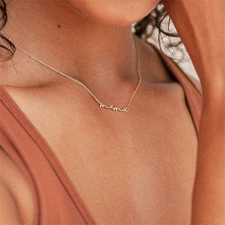 Tarnish-Free 18K Gold "Mama" Necklace