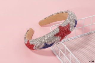 Patriotic Rhinestone Star Headband