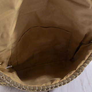 Artisan Woven Metallic Thread Envelope Clutch