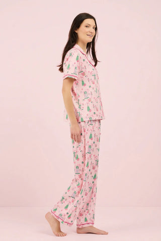 Mommy and Me Pink Christmas Pajamas