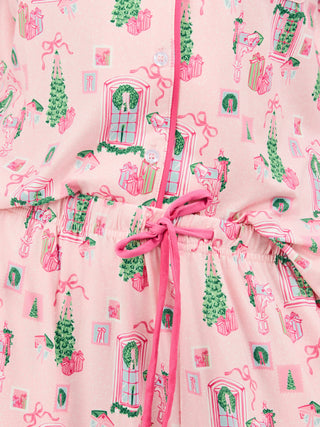 Mommy and Me Pink Christmas Pajamas