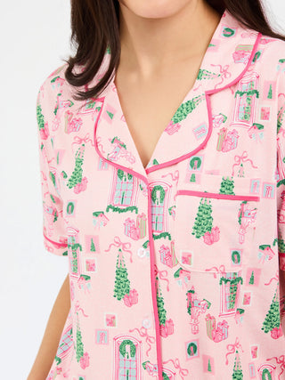 Mommy and Me Pink Christmas Pajamas