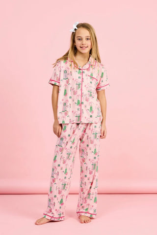 Mommy and Me Pink Christmas Pajamas