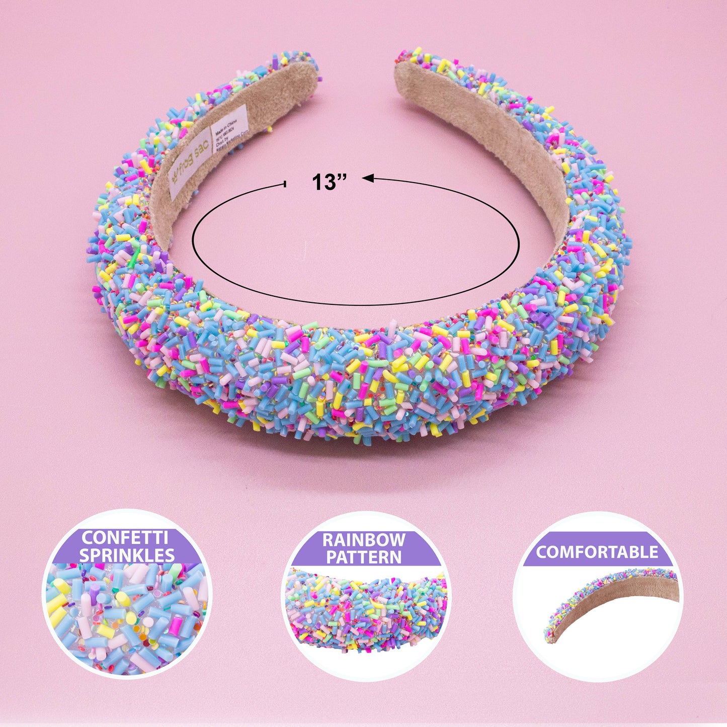 Padded Sprinkles Headband - Confetti Hair Band