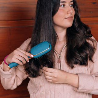 TELETIES Detangler Hair Brush for Fine Hair - Teal With It