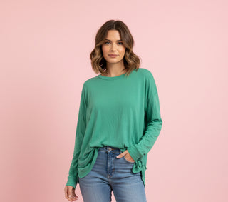 Everyday Cozy Oversized Long Sleeve Tee