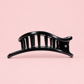 Jet Black | Medium | Flat Circle Hair Clip
