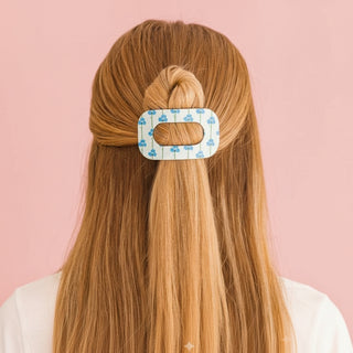 Blue Marigold | Medium | Flat Round Hair Clip
