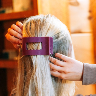 TELETIES Mulberry Medium Flat Rectangle Hair Clip