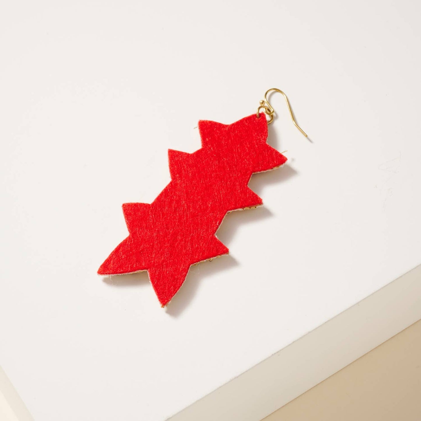 USA Linked Stars Seed Beaded Earrings