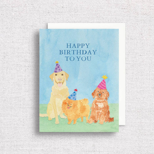 Cute Dogs Birthday Greeting Card | Kid's Birthday Card