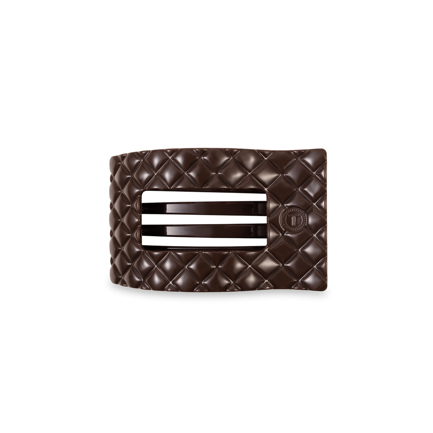 Flat Rectangle Hair Clip | Small | Truly Taupe Quilted