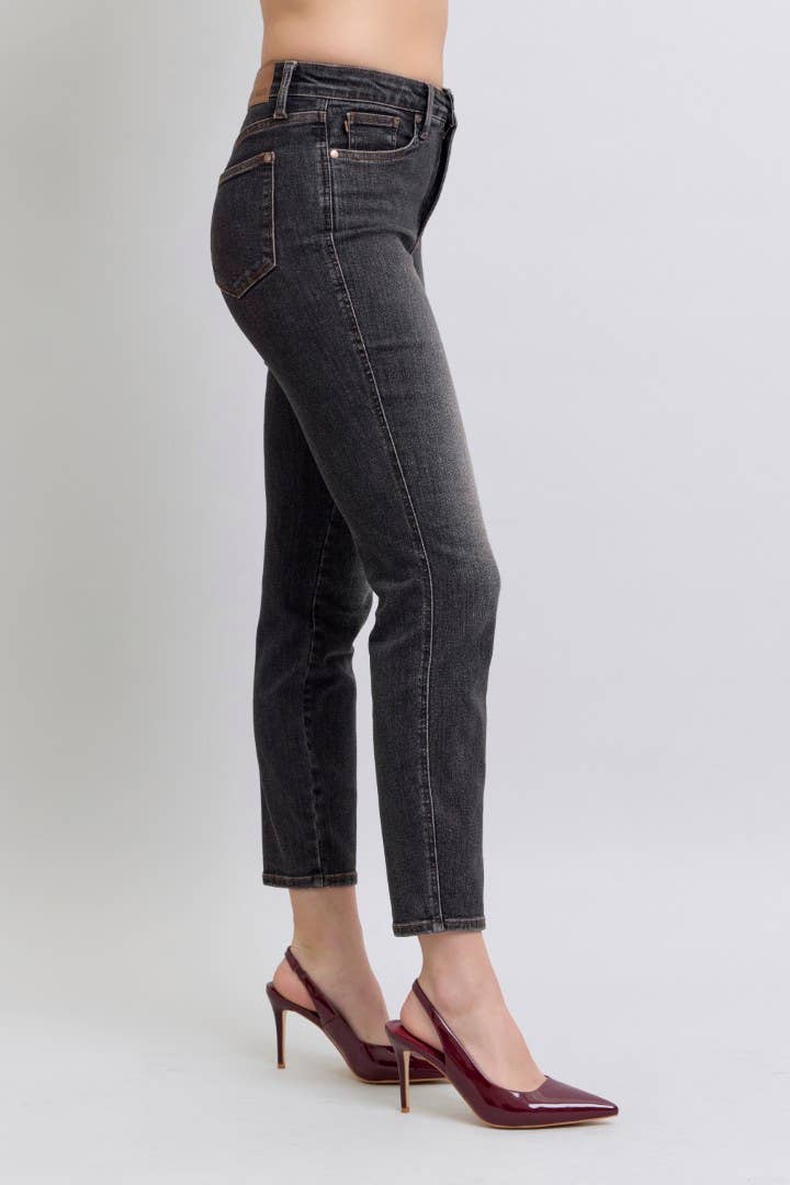 Mid-Rise Tummy Control Slim Judy Blues