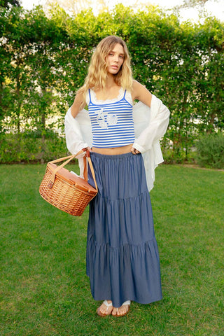 Women’s Three-Tier Maxi Skirt