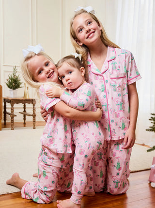 Mommy and Me Pink Christmas Pajamas