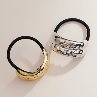 Chunky Dome Hammered Hair Tie