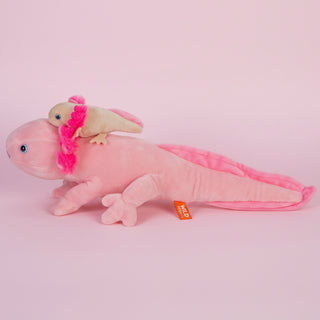 Wild Republic Mom & Baby Axolotl 9" Plush Toy