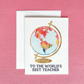World's Best Teacher Greeting Card | Teacher Appreciation