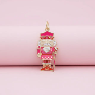Nutcracker Enamel Charm in Pink/Red/White