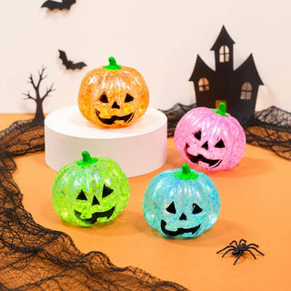 Glitter Halloween Jack-O’-Lantern Pumpkin Squishy Sensory Toy